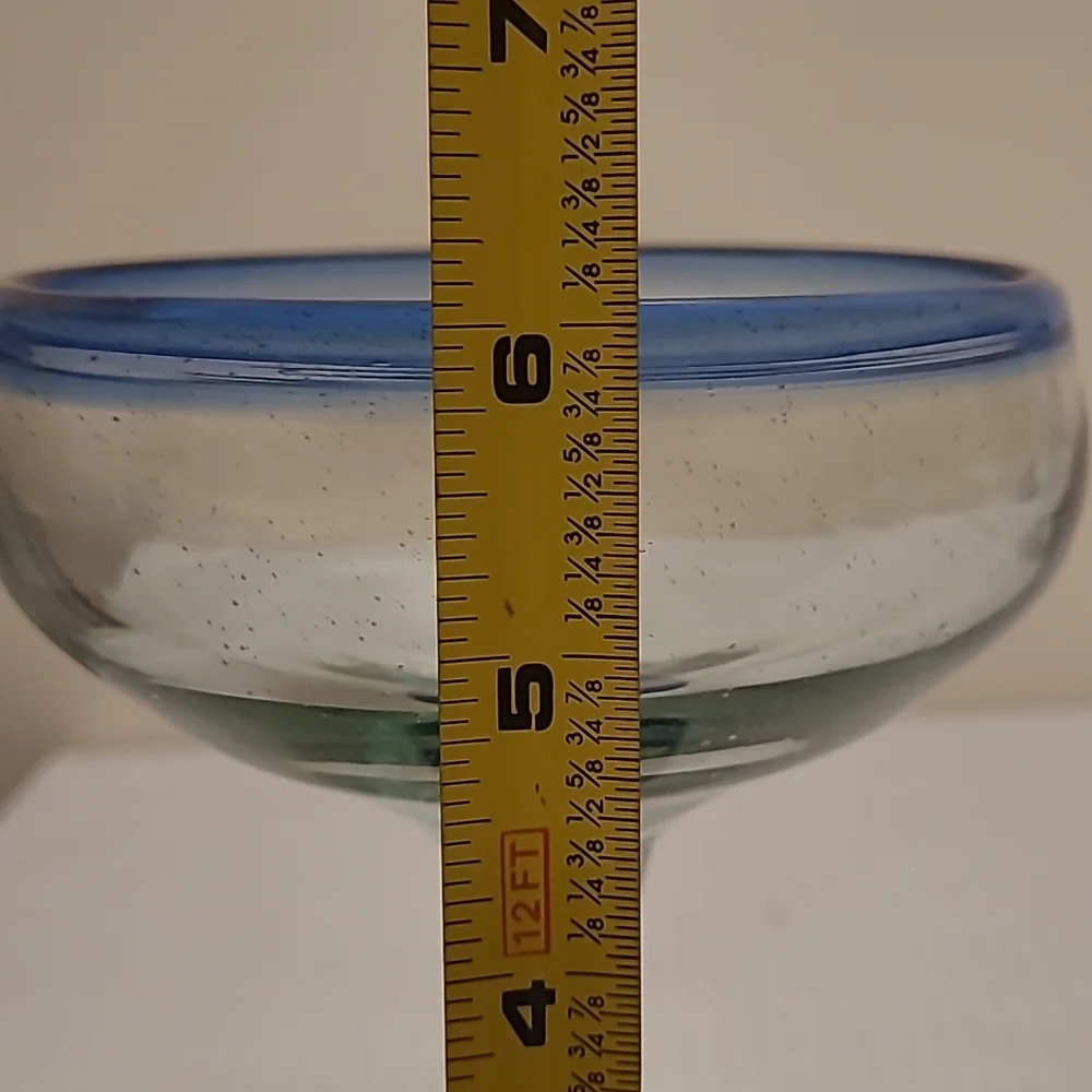 Pair of Beautiful Handblown Margarita Glasses